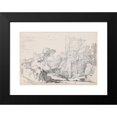 thumbnail image 2 of Joseph-Marie Vien 14x11 Black Modern Framed Museum Art Print Titled - Casino Farnese on the Palatine Hill, Rome (1744-1750), 2 of 5