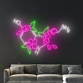 thumbnail image 4 of Handmadetneonsign Serotonin Happiness Neon Sign, Flower Wall Art Decor, Chemistry Molecule Wall Decor, 4 of 5