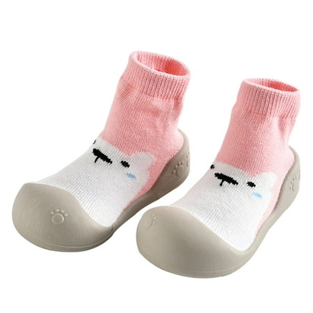 

ABIDE Infant Cartoon Design Soft Rubber Bottom Anti-Slip Floor Socks Boots Newborn Baby Big Head Shoes