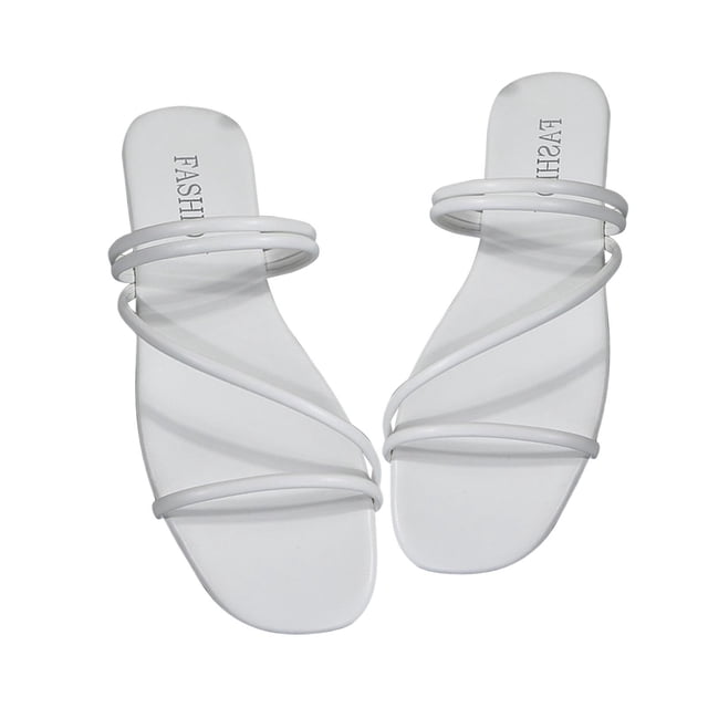 Amzcrzy Zapatos de mujer,Zapatos de mujer,Zapatillas de mujer, Sandalias planas versátiles y suaves de moda para mujer, con un solo zapato y dos tipos de suela plana. Sandalias Mujer Zapatillas De Ca