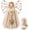 Type C, variant on Angel Fabric Hanging DIY Kit, HandmadeAngel Ornament Craft Kit, Macrame Wall Weaving Craft, Precut Fabrics & Buttons to Create Layered Wings,BeginnerAngel Doll Making Kit