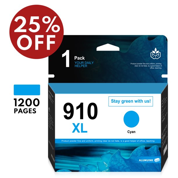 910XL Ink Cartridge (Cyan,1 Pack) Replacement for HP Color Combo Pack