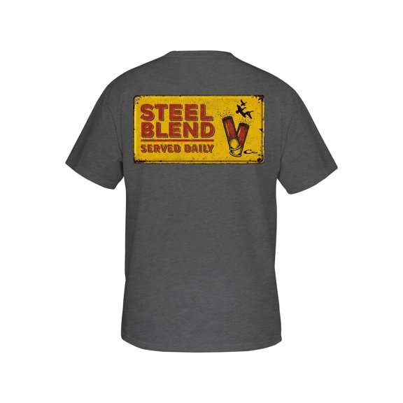 Drake Men's Steel Blend T Shirt Graphite Heather Medium