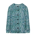 thumbnail image 5 of Sudadera de manga larga con capucha y bolsillos para mujer, estilo casual, con estampado de moda, de poliéster, 5 of 5
