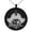 Black, variant on Stainless Steel Buccaneer Privateer Pirate Engraved Small Medallion Circle Charm Pendant Necklace