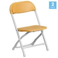 thumbnail image 2 of Flash Furniture Timmy 2 Pk. Kids Yellow Plastic Folding Chair, 2 of 12
