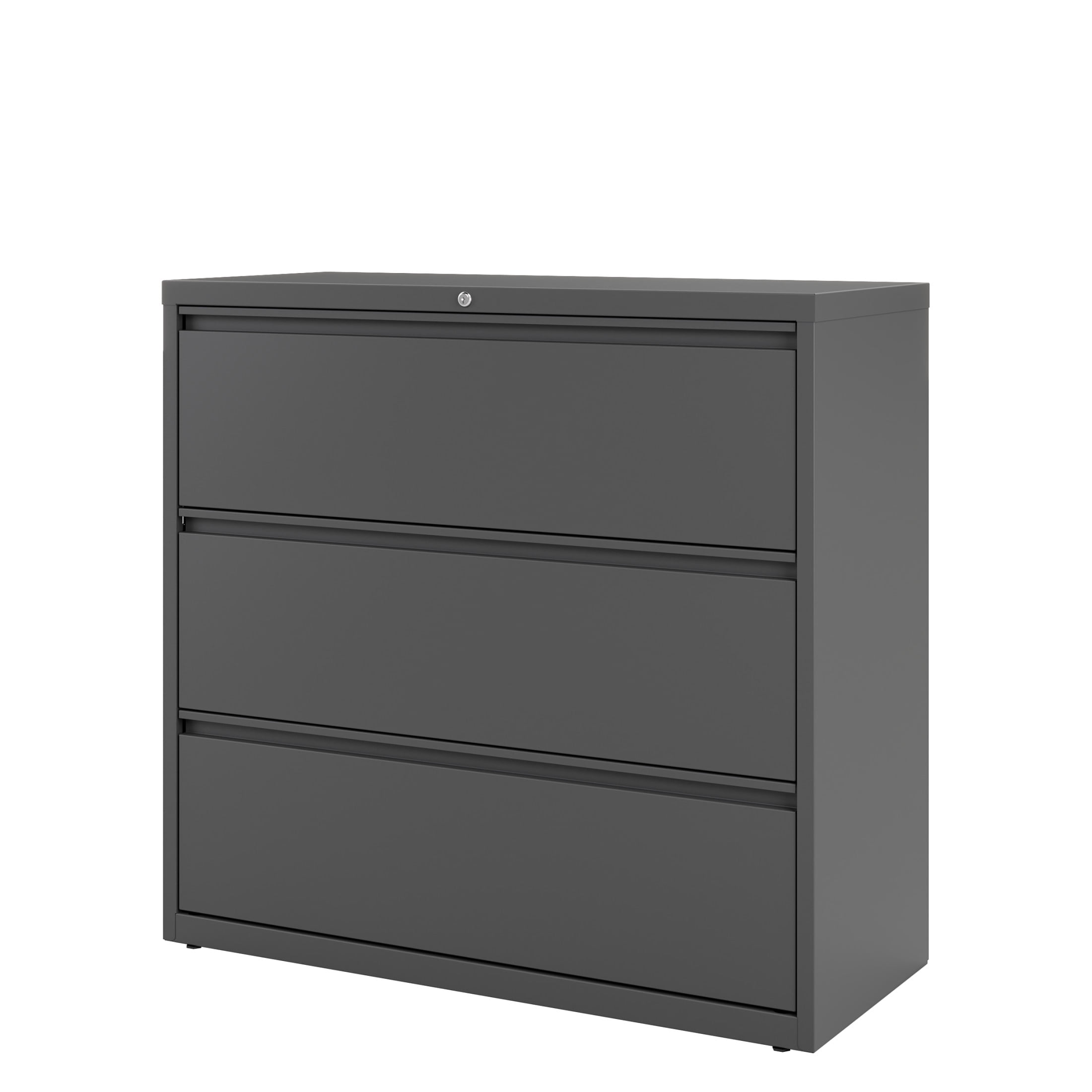 Hirsh 42 inch Wide 3 Drawer Metal Lateral File Cabinet for Home and Office, Holds Letter, Legal and A4 Hanging Folders, Charcoal