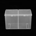 thumbnail image 2 of Nail Art Organizer Cotton Swabs Storage Box, Manicure Tool Cotton Pads Container, Cotton Pads Storage Box 2 Grids Cotton Pads Swabs Container, For Storing Cotton Pads For Nail, 2 of 8
