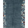 thumbnail image 1 of Ahgly Company Machine Washable Indoor Rectangle Abstract Dark Blue Grey Blue Area Rugs, 2' x 5', 1 of 7