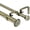 Antique Brass, variant on Urbanest Adjustable Double Curtain Rod Set Bouton Flat Button Finials – 1″ Front & 5/8″ Back Rod With Brushed Steel Rod, 84–120 Inches