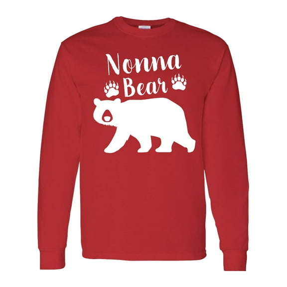 Inktastic Nonna Bear in White Long Sleeve T-Shirt