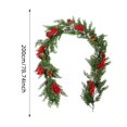 thumbnail image 2 of 74-Inch Extra Full Cedar Christmas Garland Realistic Greenery Staircase Mantel, 2 of 6