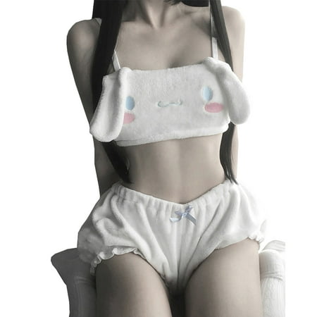 

Kawaii Cute Pajamas Set Autumn Winter Sleepwear Suits for Women Homewear Suits