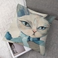 thumbnail image 7 of Acheng Cute Cartoon Animals Pillow Covers Watercolor  Adorable Kittens Pillow Covers Throw Covers Cushion Cover Pillowcase Decor Home,Set of 2 White(Two Sides Print) 22x22in, 7 of 7