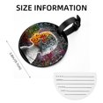thumbnail image 5 of Mathematical Engineering 2Pcs PU Leather Round Luggage Tags with Privacy Cover and Name ID Tag for Suitcase, Handbags, Backpacks, School Bags, 5 of 6