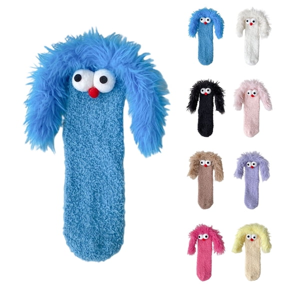 Socks Hkoxplj Women Cute Cartoon Fuzzy Socks Warm Plush Slipper Socks Cozy Sleeping Socks for Fall Winter Halloween Christmas Indoor Floor Socks Boot Socks One Size Fits 6 to 10 Soft Breathable
