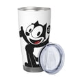 thumbnail image 2 of Vaso de 20 oz de Felix The Cat, taza de viaje para café con aislamiento al vacío de acero inoxidable, taza de café, taza de viaje con tapa, taza térmica para exteriores, 2 of 8