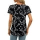 thumbnail image 4 of Gibobby Playera de Manga Corta Casual Suave Camisetas sin mangas verano para mujer, corte holgado, cuello cuadrado plisado, camisetas manga corta, dobladillo c(Negro,XL), 4 of 5