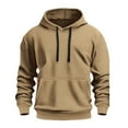 thumbnail image 4 of Men’s Hoodie Sweatshirt Warm Fleece Lined Hooded Jacket With Adjustable Drawstring and Kangaroo Pocket Green,Size M-3XL, 4 of 4
