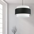 thumbnail image 3 of PYA-224C-MB-BW Dainolite Priya - 4 Light 3-Tier Pendant In Contemporary Style-14 Inches Tall and 22 Inches Wide-Matte Black Finish-Black/White Shade, 3 of 3