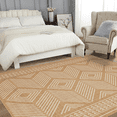 thumbnail image 2 of HOMERRY Washable Large Rug for Living Room 9' x 12' Geometric Modern Soft Non-Slip Indoor Carpet, Camel, 2 of 2
