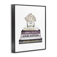 thumbnail image 2 of Stupell Industries Art Deco White Flower Bookstack Black Framed Giclee Art, 11 x 14, by Amanda Greenwood, 2 of 7