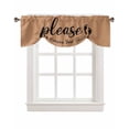 thumbnail image 7 of Tie Up Valance Curtain for Kitchen, Please Remove Your Shoes Rod Pocket Short Curtains Adjustable Tie-Up Shade Valances, Vintage Brown Black Window Treatment for Bathroom Living Room Bedroom, 7 of 7