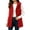 Red-05, variant on Perfectbot Women Fleece Sherpa Vest, Lapel Collar Button Down Fall Winter Thermal Waistcoat Layering Outerwear