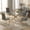 Table and 4 Gray PU Chairs Gold Leg, variant on Sumdeal Modern 5-Piece Dining Table Set, 63" Rectangular Tempered Glass Table with 4 Black PU Leather C-Frame Cantilever Chairs, Gold Plated Metal Legs, Luxury Kitchen & Dining Furniture