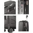 thumbnail image 3 of TRAVLR  Textured Print Carryon (20")Hardside Luggage Expandable,  Anti-Scratch, Mute Eight Wheels  Wheels and TSA Lock- Black, 3 of 7