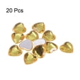 thumbnail image 3 of Uxcell 20Pcs Acrylic Flat Back Rhinestones 20mm/0.8 inch Heart Artificial Gemstone for Crafts Jewelry Making Light Brown, 3 of 7