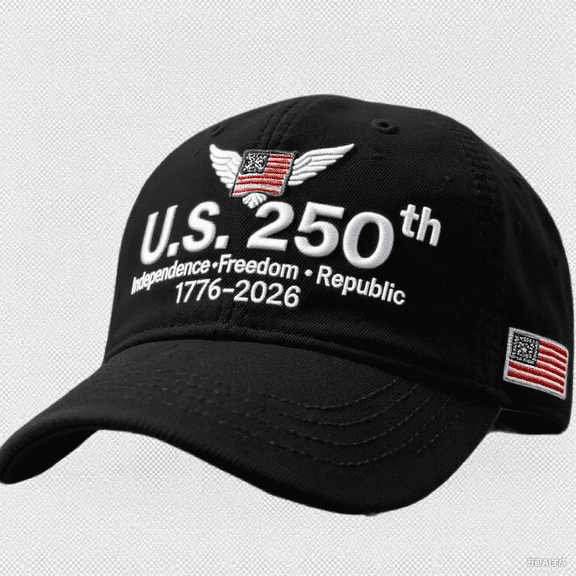 United States 250th Anniversary Patriotic Heritage Cap, Embroidered USA Retro Washed Baseball Hat for Men & Women, Adjustable Tribute Cap, Celebrate 250 Years of Pride, Freedom, and Unity