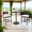As shown1, variant on LHKJ 35.4" Ember Black Square Bar Table – Greek White Marble Sintered Stone Top with Umbrella Hole