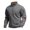 Dark Gray, variant on Mens Long Sleeve T-Shirt Half Zip Stand Collar Sweatshirt Contrast Elbow Patches Midweight Soft Daily Mens Pullover Top