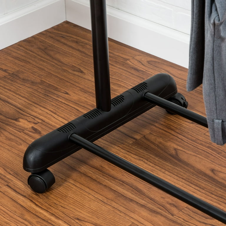 Adjustable rolling corner garment rack sale