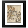 thumbnail image 2 of Johann Eleazar Schenau 12x14 Black Modern Framed Museum Art Print Titled - Two Women and Three Men Playing Cards (18th-Early 19th Century), 2 of 5