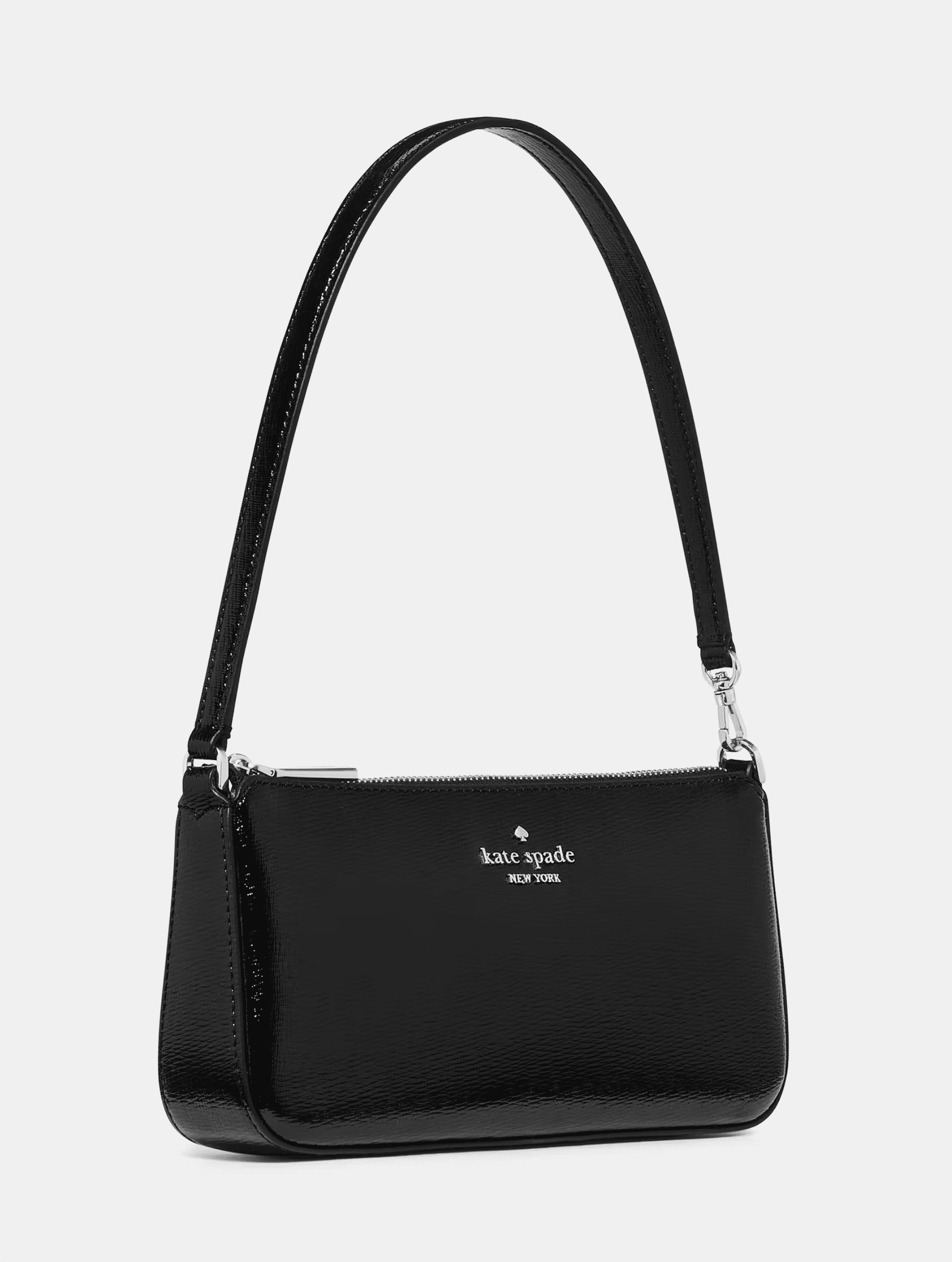 Kate Spade New York Women’s Gemini Convertible Wristlet, Textured Patent Leather, Pale Gold Hardware – KN211