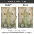 thumbnail image 4 of Happy Easter Day Yard Flags Burlap Outdoor Flag He Is Risen Lilies and Cross God Blessing Outdoor Flags Vertical Double Sided Yard Flags for Home, Holiday Gift 12.5''×18''in., 4 of 4
