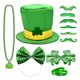 thumbnail image 1 of 1 juego de collar de cuentas para fiesta, bigote, gafas de trébol, pulsera de regalo, sombrero de pajarita de trébol, suministros para fiesta del Día de San Patricio, accesorios de decoración para f, 1 of 5