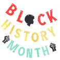 thumbnail image 4 of 1 Set Black History Month Banners Decorative Banner Glitter Bunting Banner, 4 of 6