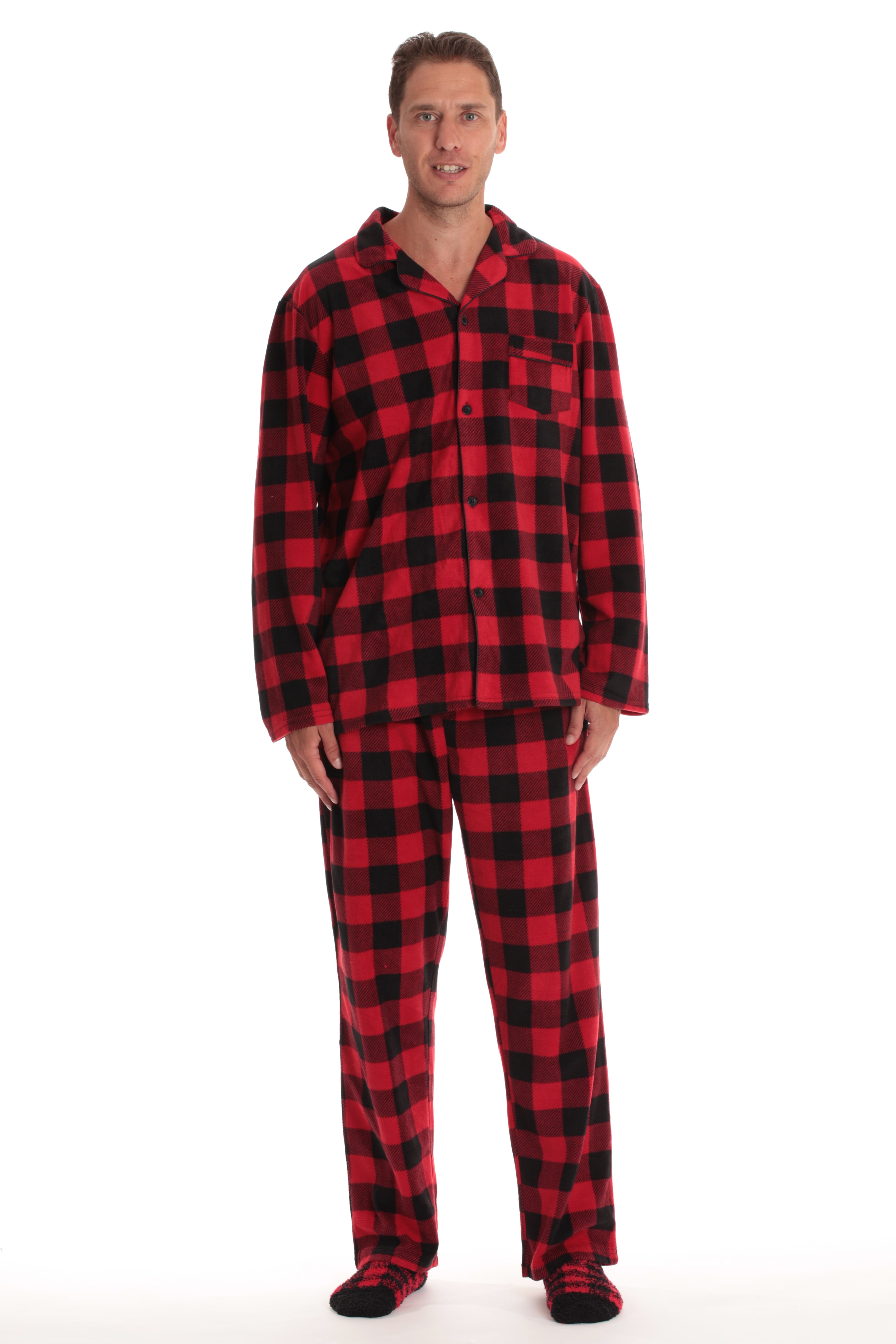 mens fleece nightwear