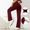 thumbnail image 4 of JGTDBPO High Waist Wide Leg Yoga Pants for women Flared Leggings Bootcut Yoga Pants with Pockets Work Pants Elegant Long Pants Workout Lounge Pants, 4 of 9