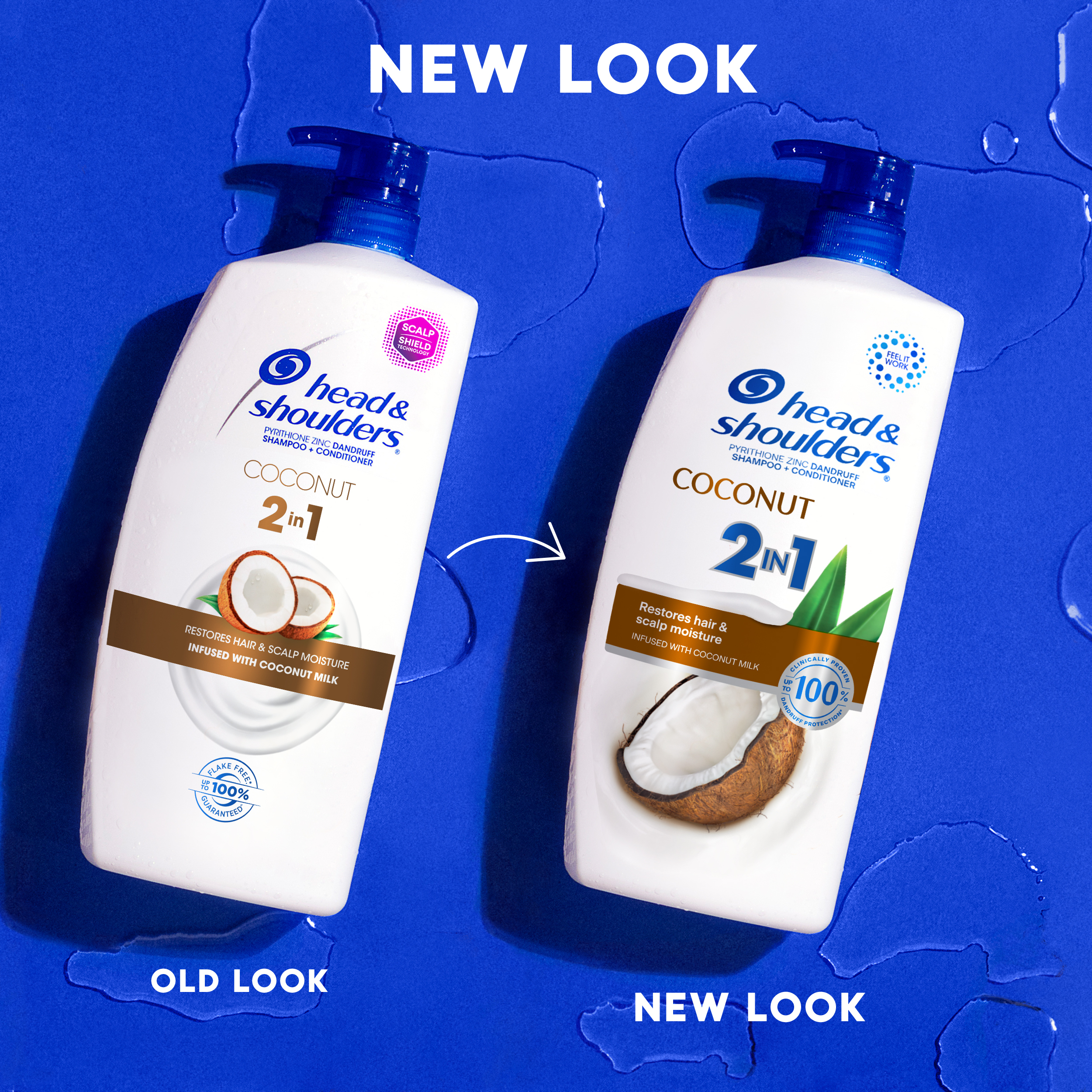 Head and Shoulders 2 in 1 Dandruff Shampoo and Conditioner, Coconut, 28.2 fl oz
