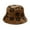 Brown, variant on Flannel Printed Bucket Hat for Fall and Winter Season Cozy Soft Leisure Travel Beanie Style Headwear Brown