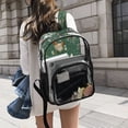 thumbnail image 6 of PVC Transparent Backpacks Clear Backpack for Travel and Outings Chickens and Flowers Pattern, 6 of 7