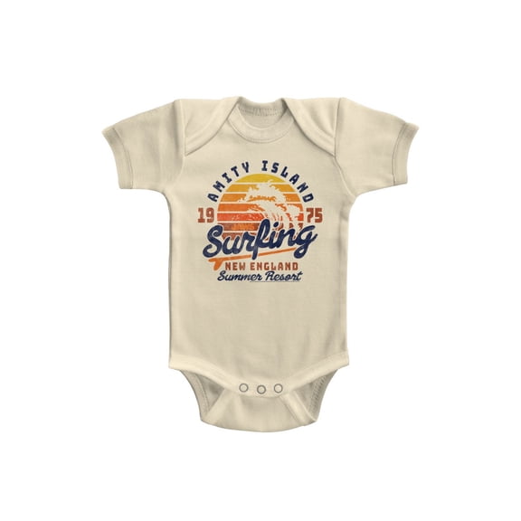 Jaws 1975 Drama Mystery Film Movie Amity Surfing Natural Infant Baby Snapsuit