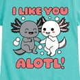 thumbnail image 3 of Instant Message - I Like You Alotl - Toddler And Youth Girls Short Sleeve Graphic T-Shirt, 3 of 6