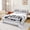 Grey 01, variant on Erosebridal Blue White RV Car Camping Bed Sheets, Wood Grain Pine Tree King Sheets for Men and Women, 4 Pieces