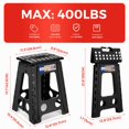 thumbnail image 4 of Taburete plegable ACKO, 44,45 cm, 180 kg de capacidad, negro, 4 of 9