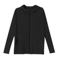 thumbnail image 4 of Women's Cardigans Long Sleeve Ice Silk Solid Color Zip Up Jacket Outerwear Loose Fit Cozy Casual Lightweight Womens Sweaters, 4 of 4
